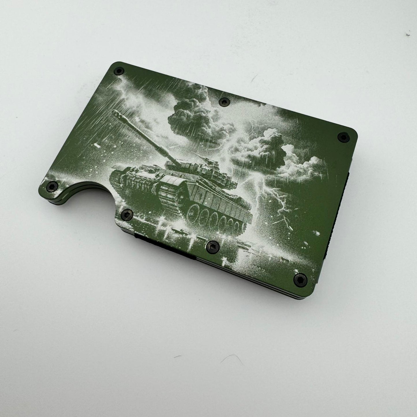 Military Tank RFID Wallet with Money Clip