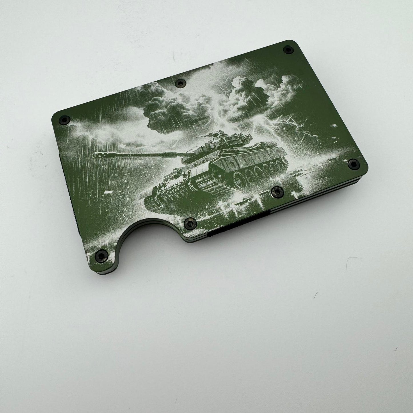 Military Tank RFID Wallet with Money Clip