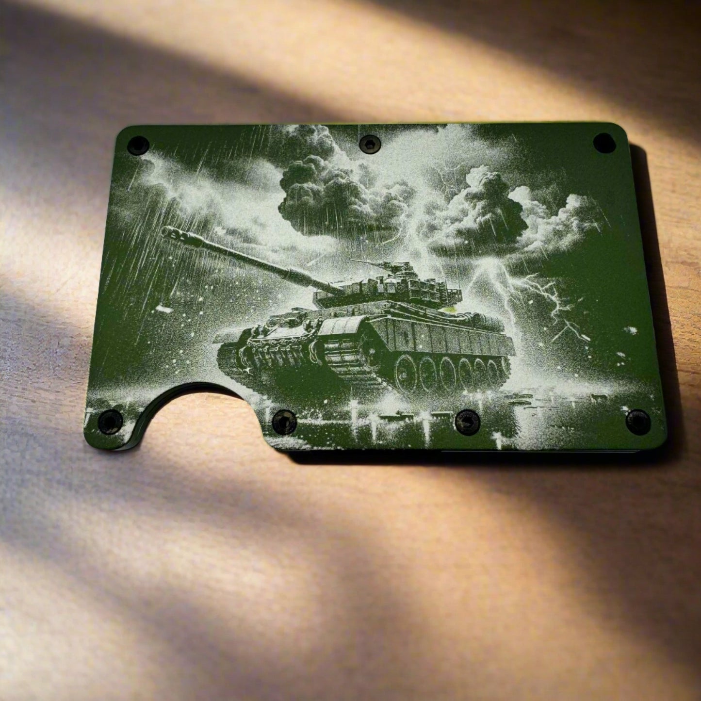 Military Tank RFID Wallet with Money Clip