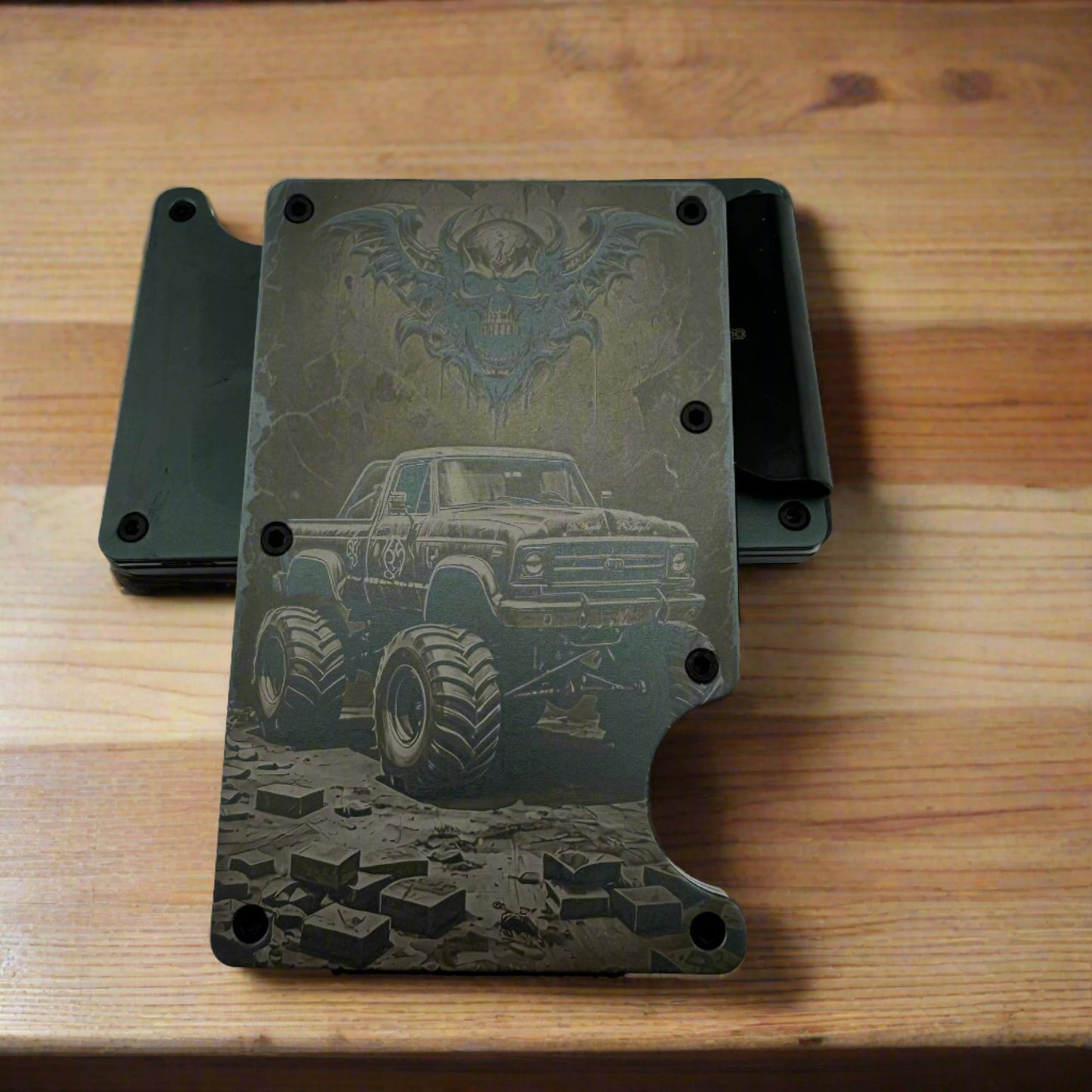 Truck RFID Metal Wallet with Money Clip