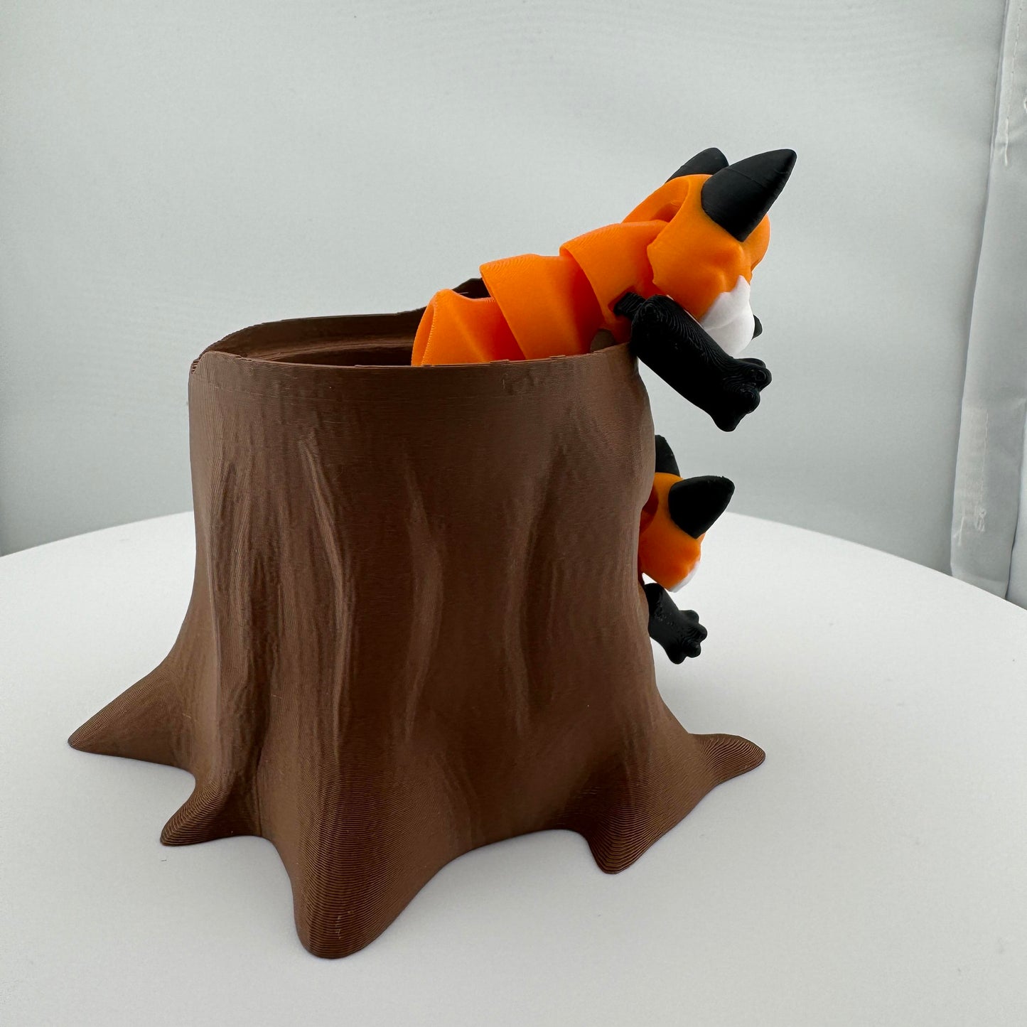 Articulating Fox with Baby and Stump