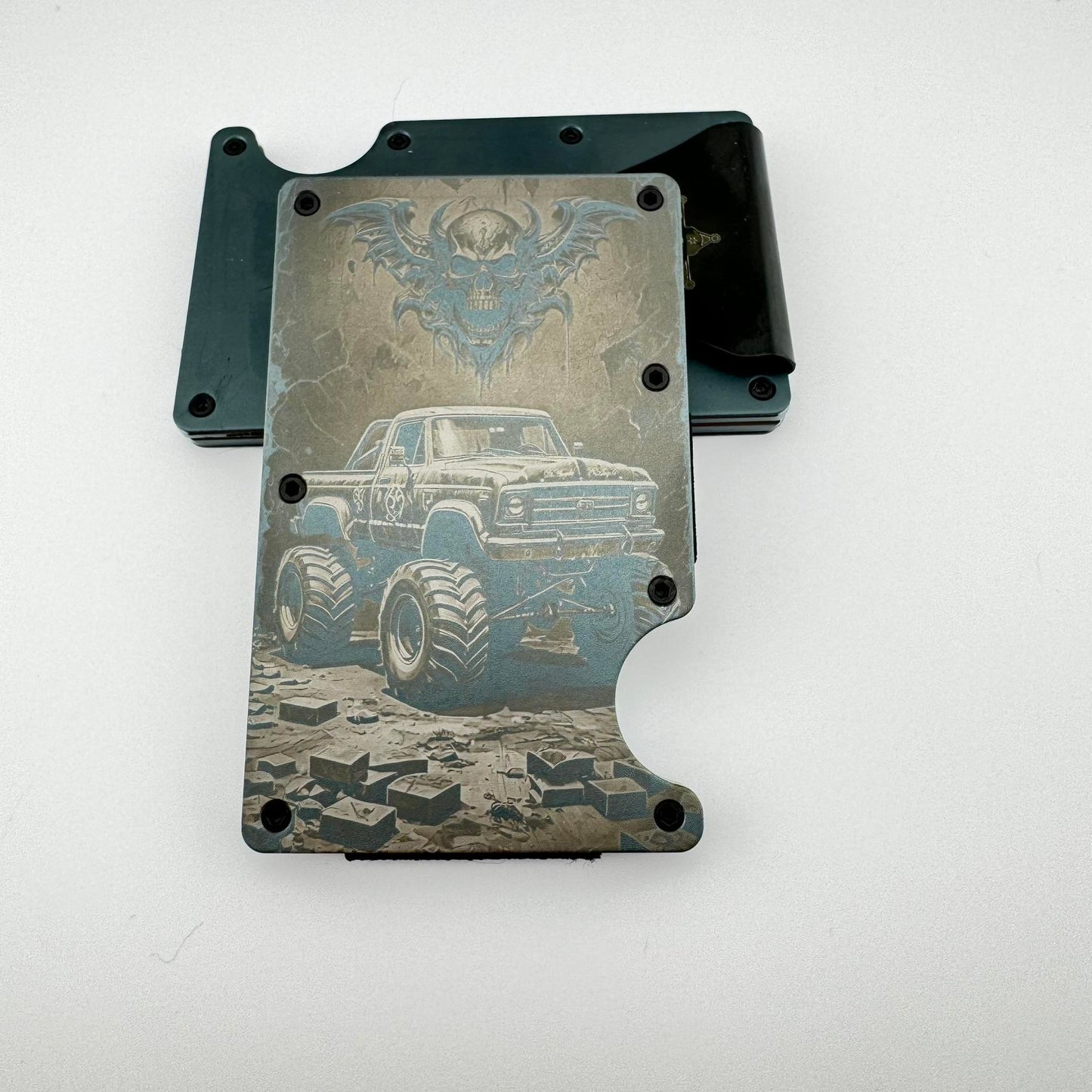 Truck RFID Metal Wallet with Money Clip