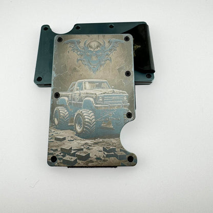 Truck RFID Metal Wallet with Money Clip