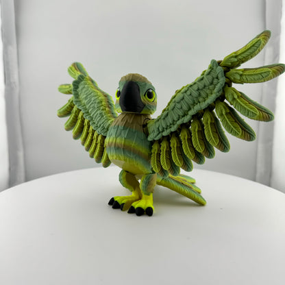 Articulating Green Parrot