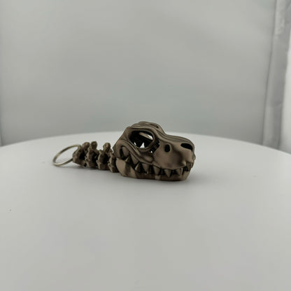 Articulating Trex Skull Keychain