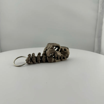 Articulating Trex Skull Keychain