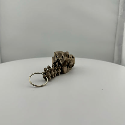 Articulating Trex Skull Keychain