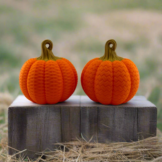 Weave Pattern Pumpkin Decor