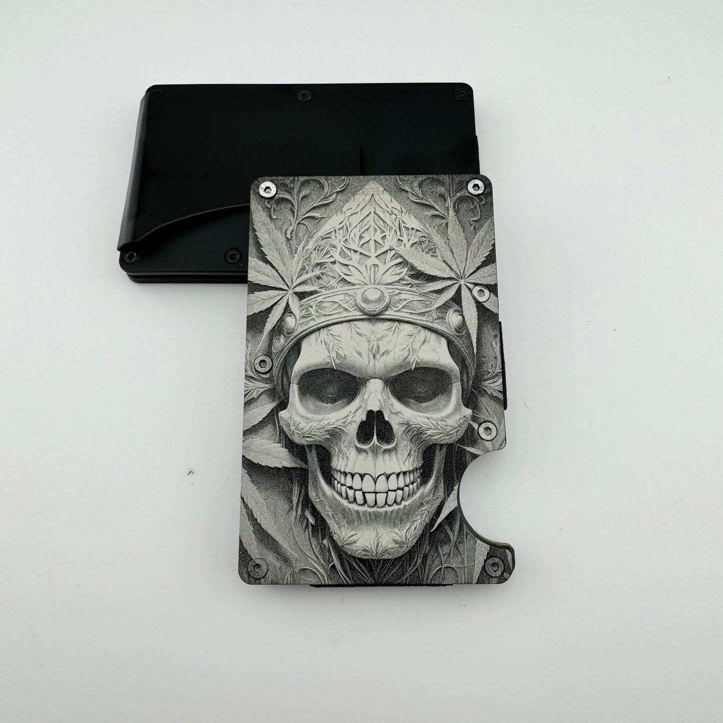 420 Skull RFID Wallet with Money Clip