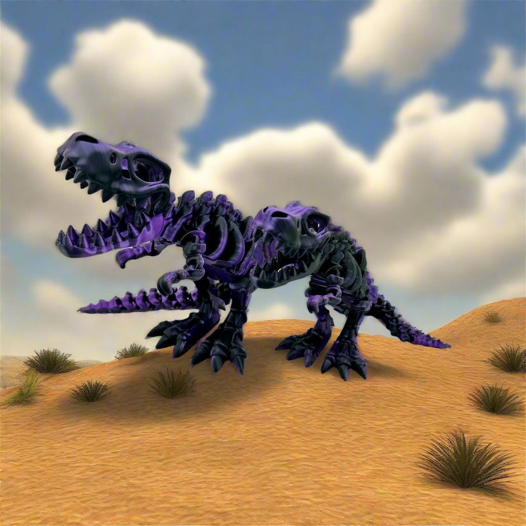 Articulating "Purple/Black" Trex Skeleton